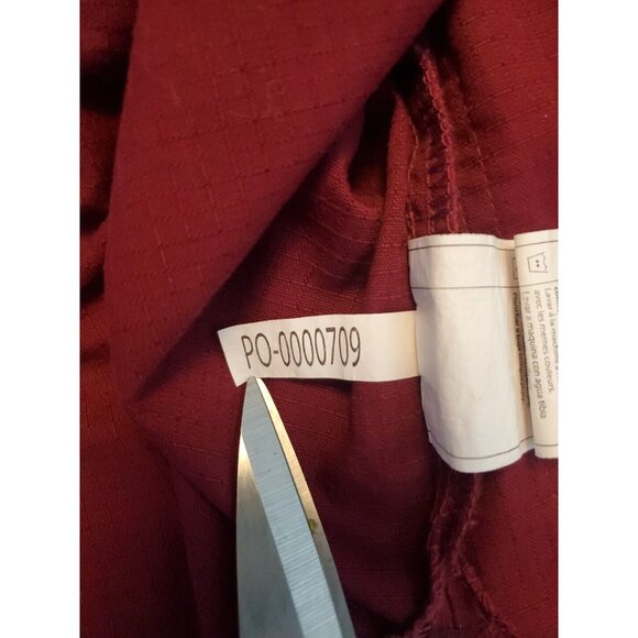 Men's XL Carhartt C15208 Short Sleeve Multi-Pocket Scrub Top Maroon V-Neck - Picture 9 of 10